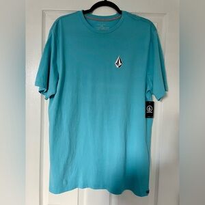 Volcom men’s ICONIC STONE SST blue t-shirt size Large NWT. 100% cotton